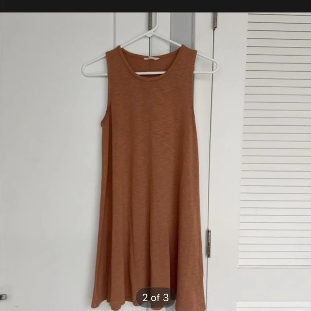 Madewell Tan Sundress Sleeveless Crew Neck Mini - Picture 2 of 3